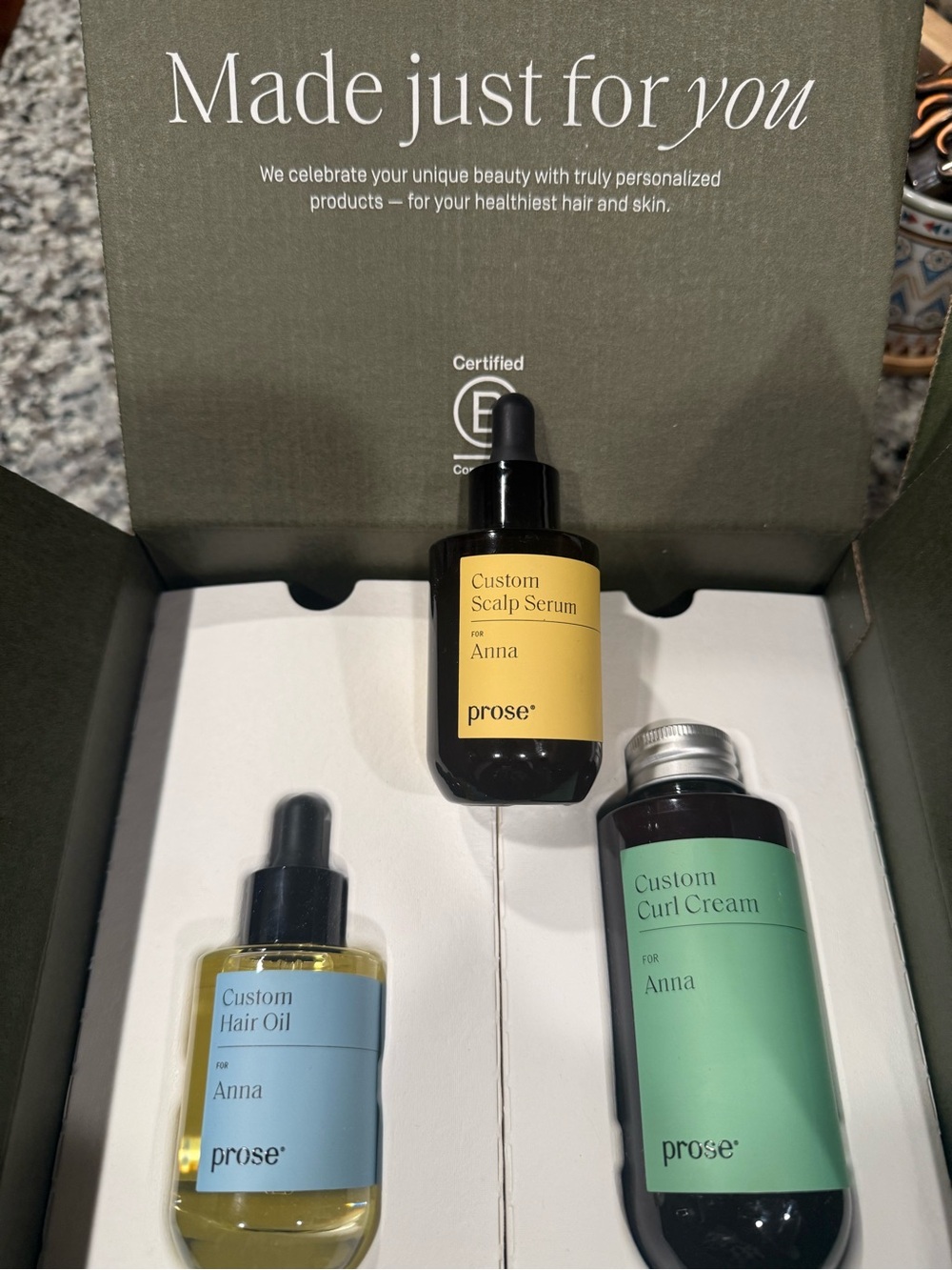 NEW Prose Curl Cream Hair Oil Scalp Serum 3 Pc Set